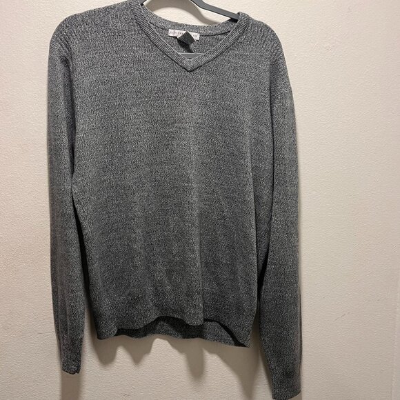 GEOFFREY BEENE V-NECK SWEATER Men's Size Large Grey - Picture 1 of 5